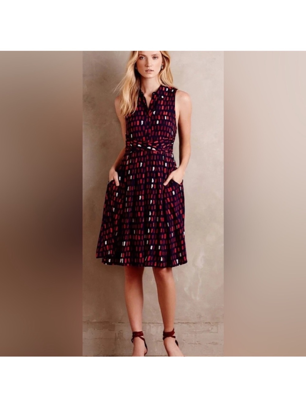 Anthropologie 11-1 Tyhlo Sleeveless Button Down Dress
